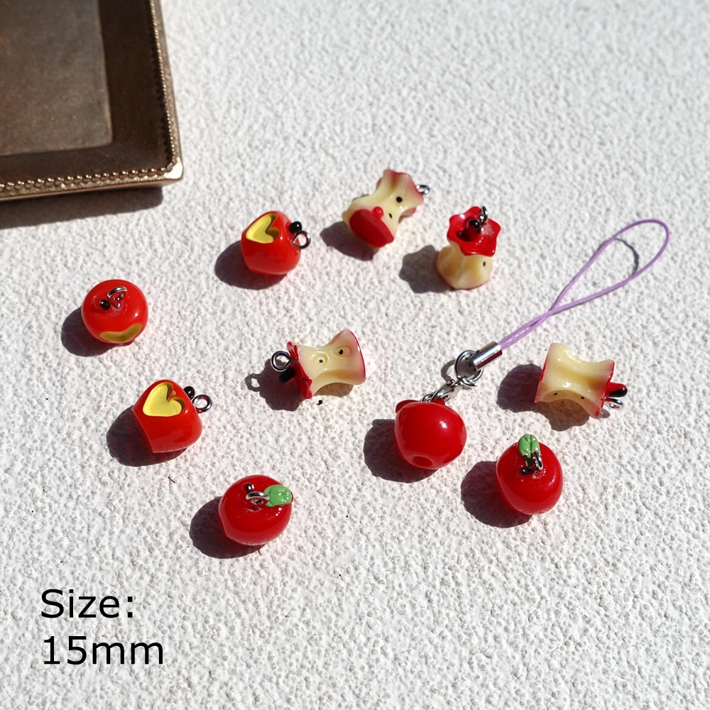 Cute Apple Charms for Earring Bracelets Jewelry Making DIY Pendants Wholesale Bulk