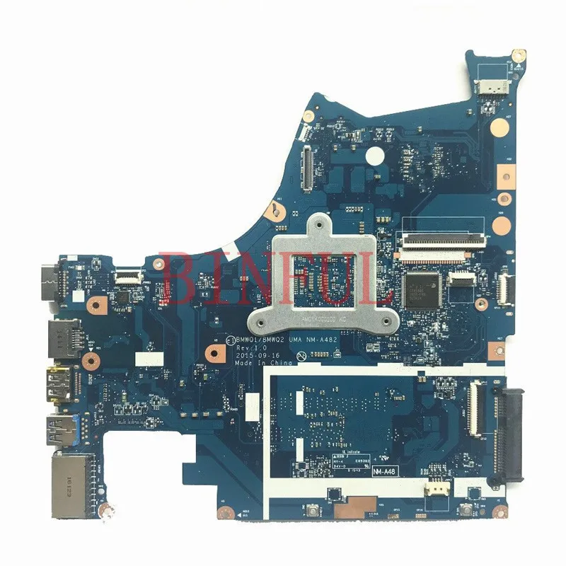 BMWQ1 BMWQ2 NM-A482 For Lenovo IdeaPad 300-15 300-15ISK 15.6 inch Laptop Motherboard With i7-6500U CPU DDR3L 100% Full Tested