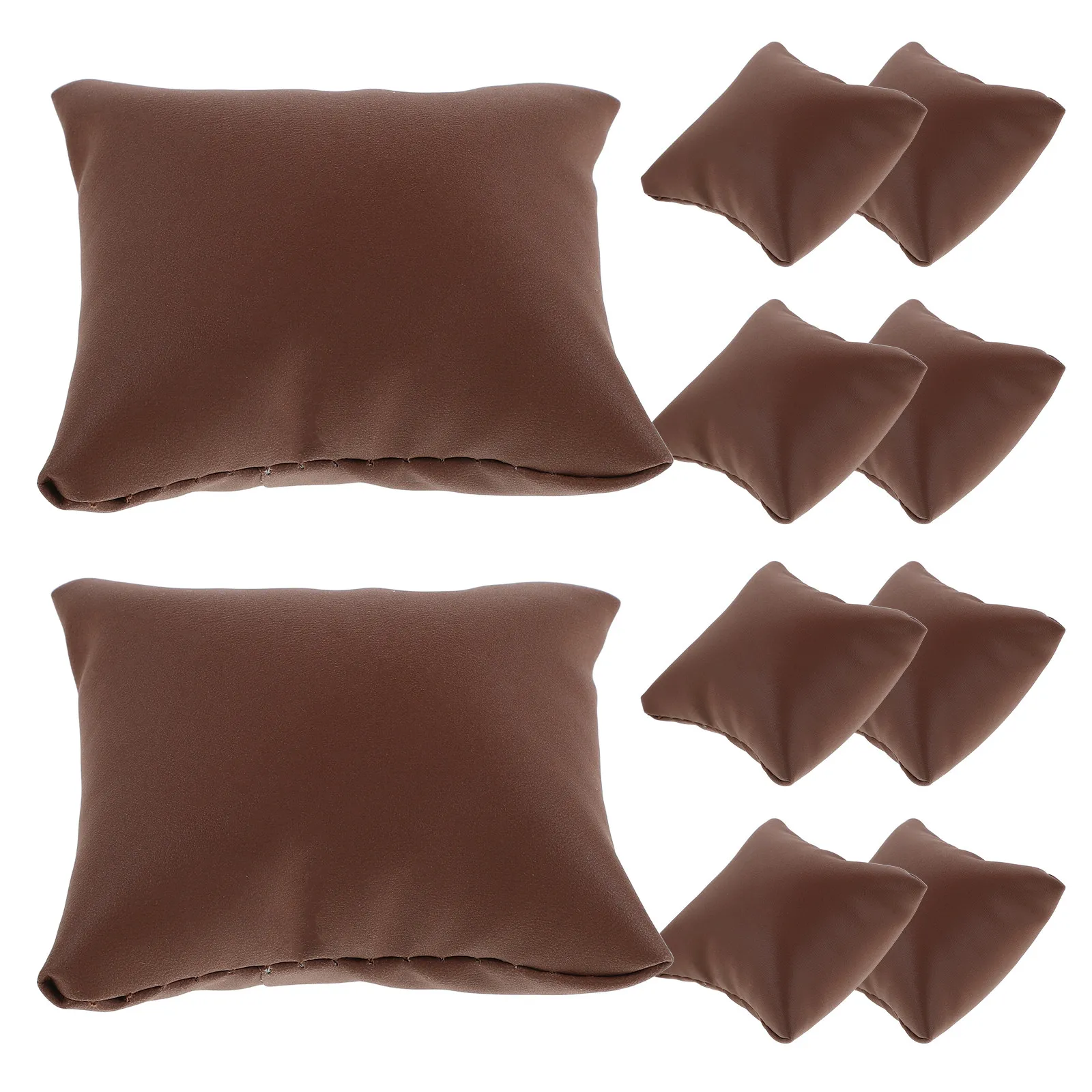 

10Pcs Watch Display Pillow PU Soft Cushion Jewelry Organizer Bracelet Mini Pillow for Watch Box 3.54x3.14x1.77in Elegant