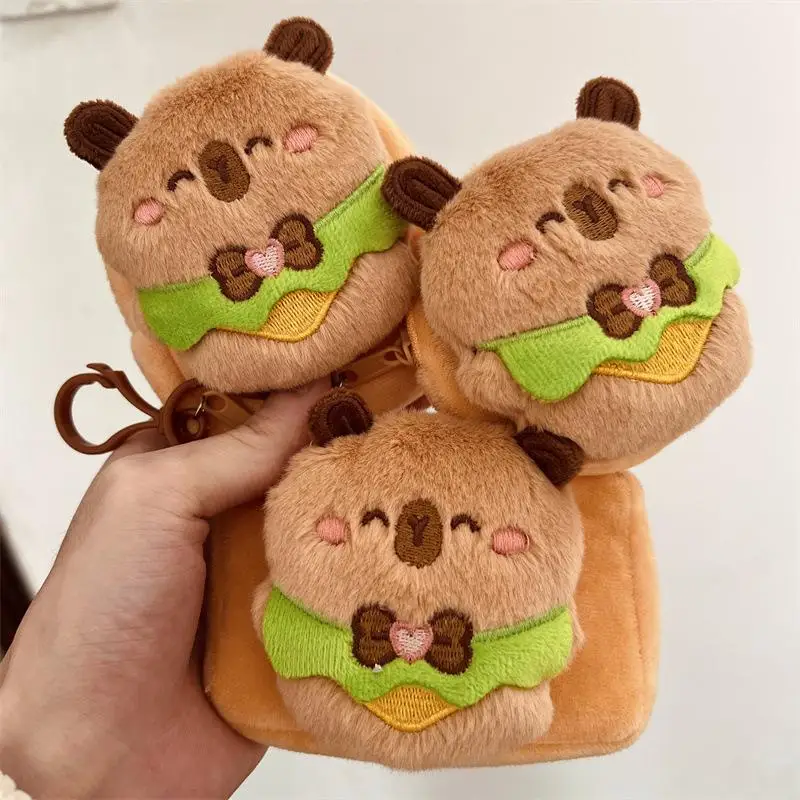 

Cartoon Capybara Plush Coin Purse Cute Money Change Pouch Lovely Earphone Storage Bag Keychain Bag Pendant For Kid Gifts