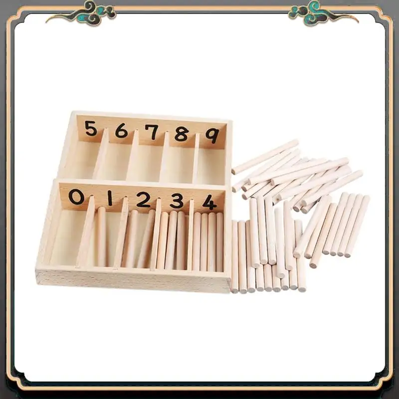 ASMA-Spindle Box Kids Early Development Counting Sticks Boys Girls Professional Counting Early Learning Tool Maths Toys