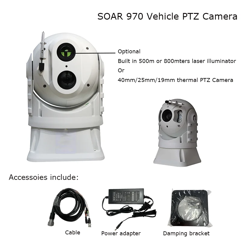 Dual Sensor 30x Optical Zoom and 19mm Thermal IP Camera with Night Vision and Recognized Tracking for Marine Detection