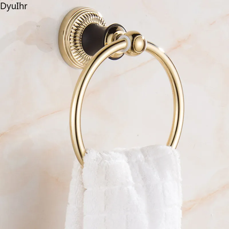 

American rose gold bathroom towel ring European gold towel ring round antique black antique towel ring DyuIhr hand towel holder