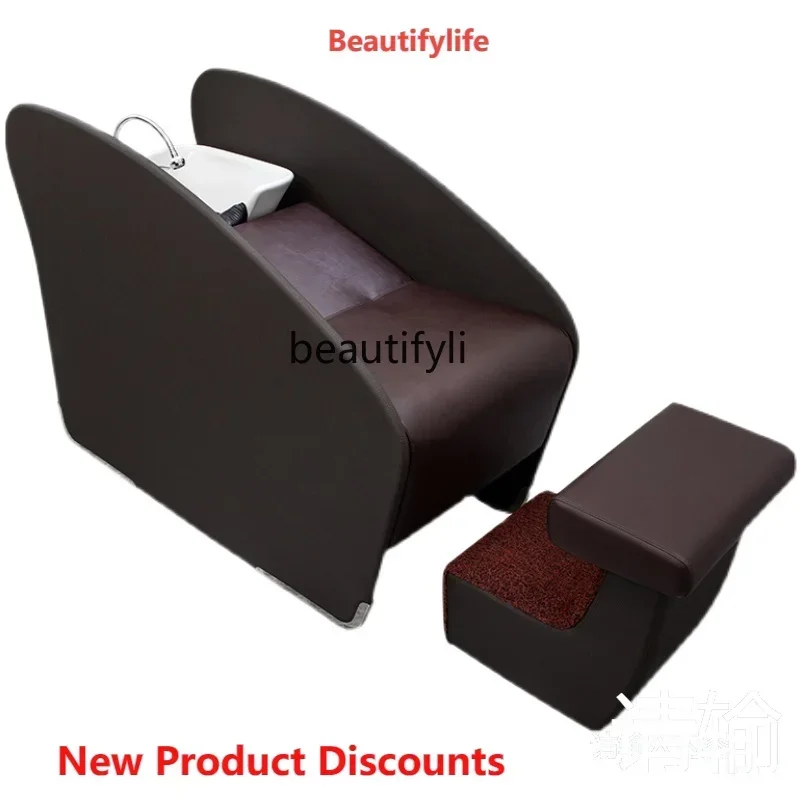 

Q181 Hair Salon Half Lying Shampoo Chair Hair Saloon Dedicated Flushing Bed Massage Couch Hair Salon Ceramic Basin