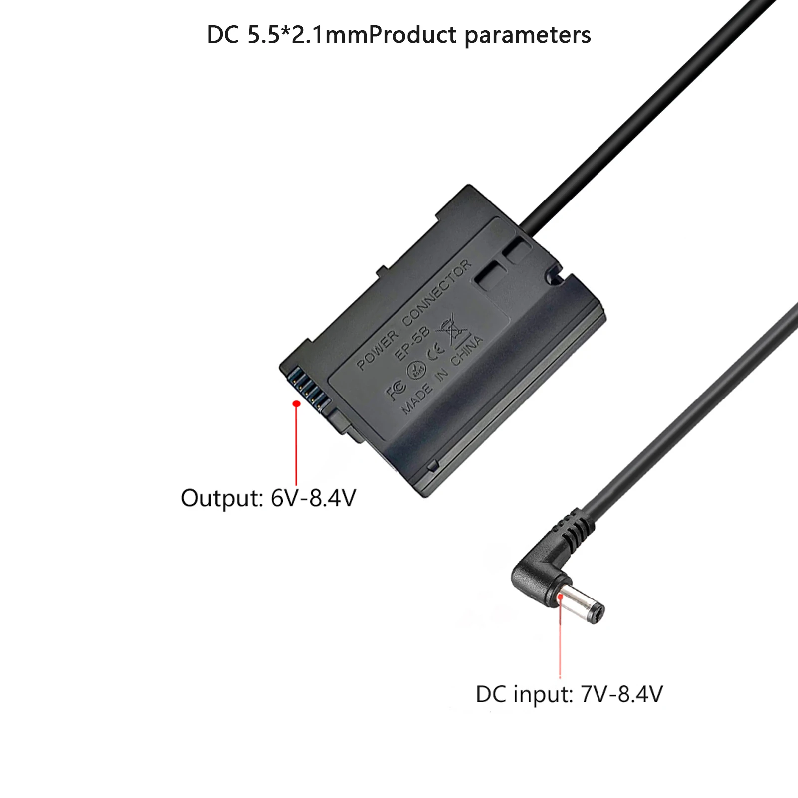 D-TAP To EP-5B EN-EL15 Dummy Battery DC Power AC Adapter for Nikon D7000 D7100 D7200 D750 D800E D810A Z5 Z6 Z7 II Camera