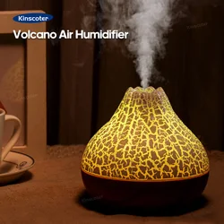 Volcano Air Humidifier 300ml Portable Ultrasonic Air Humidifier Household Electric Desktop Diffuser Wood Grain Sprayer