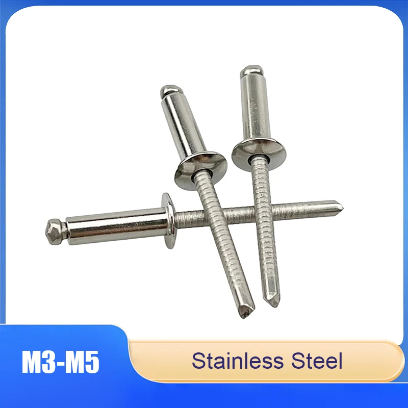 

5Pcs 304 Stainless Steel Pan Head/Countersunk Head Blind Rivets, Ventilated Rivets, Rivet Fasteners Length: 6-25mm