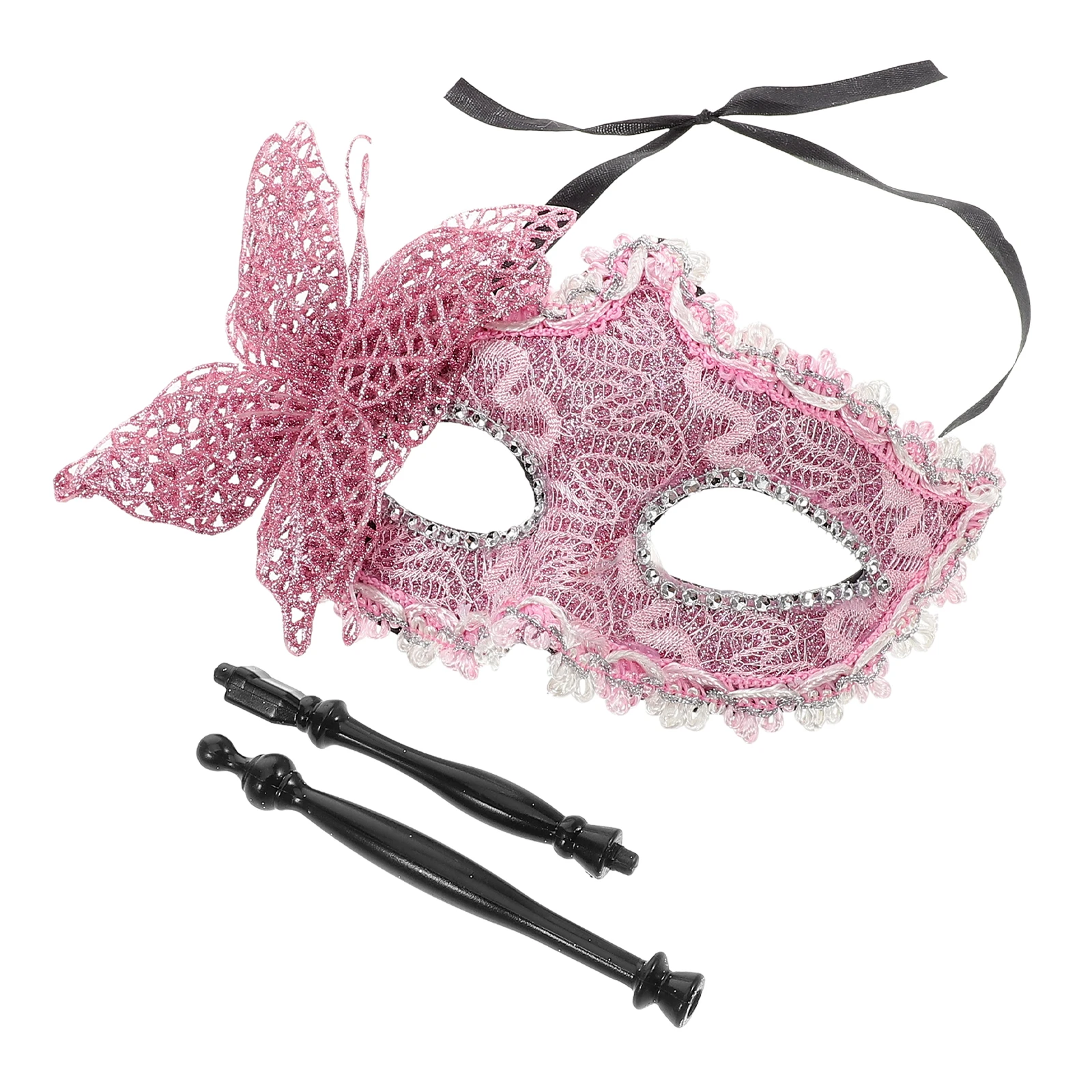 

Butterfly H held Mask Masquerade Ball Halloween Party Women Mardi Gras Venetian Mask Stick Adult Cosplay Elegant Design