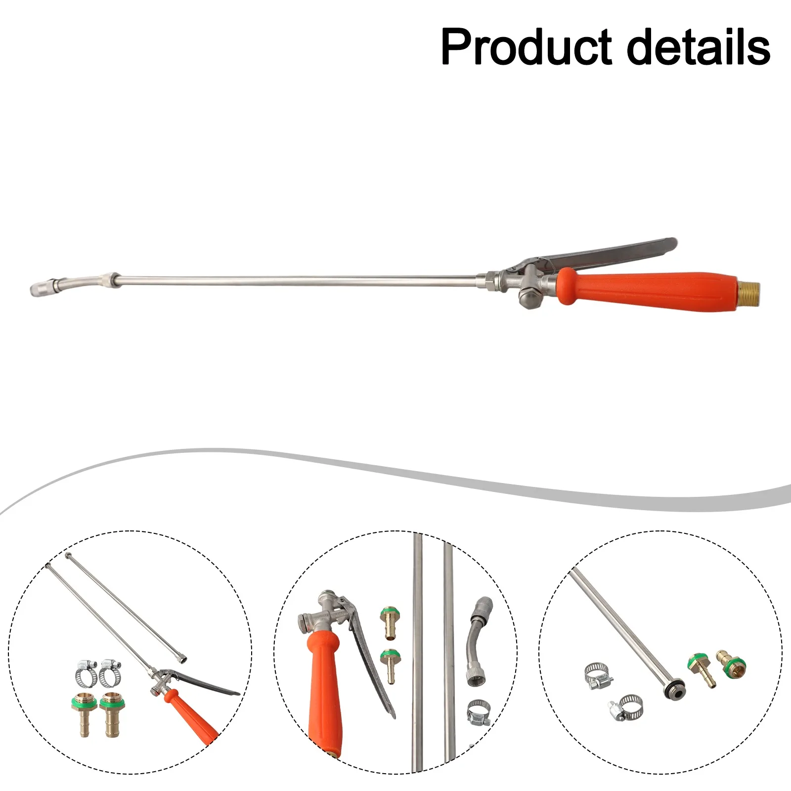 

44 Inch Sprayer Wand with Brass Connectors and Lockable Handle for Comfortable Use Adjustable Nozzle for Spray Customization