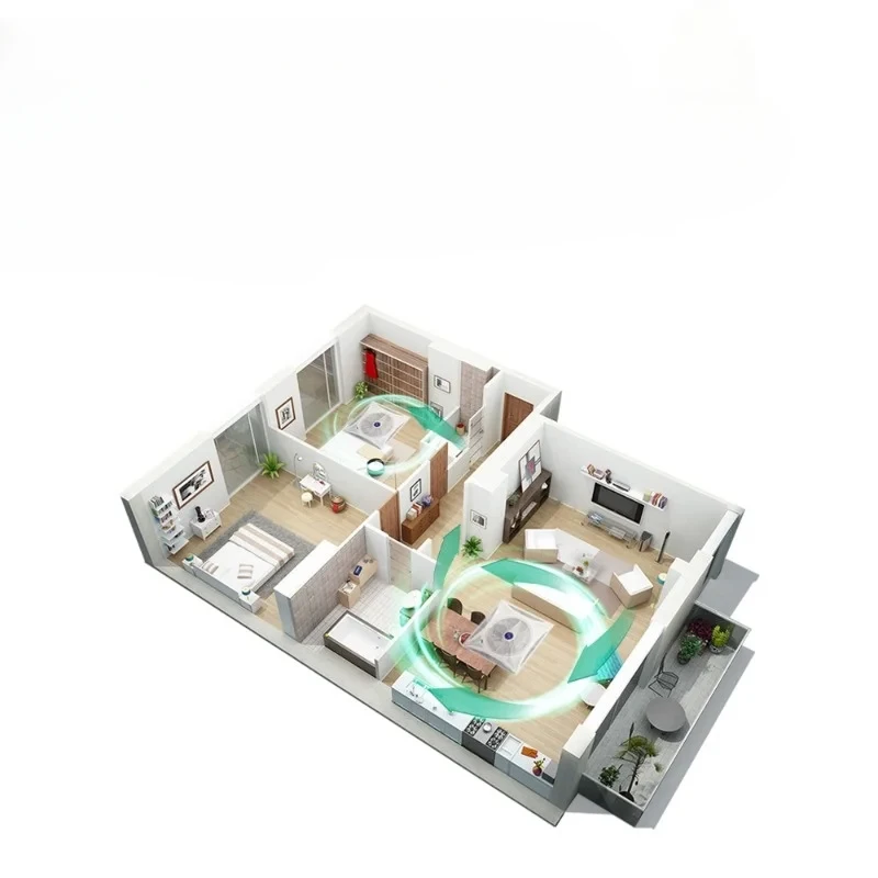 Ceiling circulation fan, built-in ceiling fan, gypsum board, integrated ceiling electric fan, remote control silence