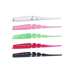 Nieuwe 4 Cm 5 Cm Vissen Zachte Worm Lokt Pin Staart Ijs Visaas Zachte Polaris Zinken Lokken Pesca Goedkope siliconen Visgerei