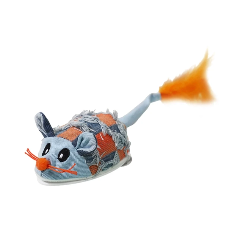 Realistic Cats Toy Automatic Moving Mouse Simulated Mouse for Cats Game Toy for Home Entertainment T21C