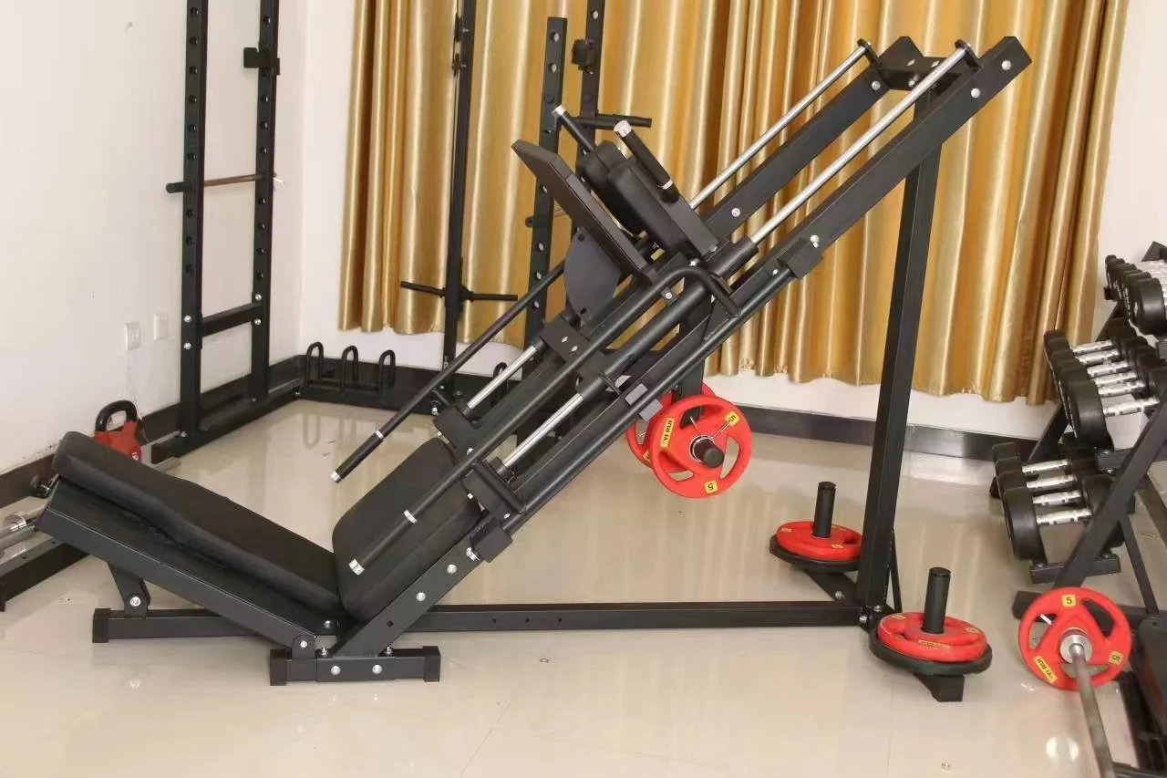 Professional Level Home Gym Equipment Linear Leg Press Hack Squat Muscle Exerciser Plate Loaded Machine for Weight Training