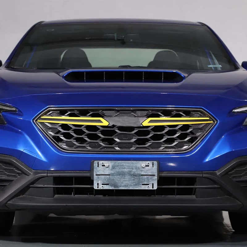 

For Subaru WRX 2021 2022 2023 PVC Yellow Car Front Logo Side Sticker Decoration Cover Trim Sticker Car Accessories