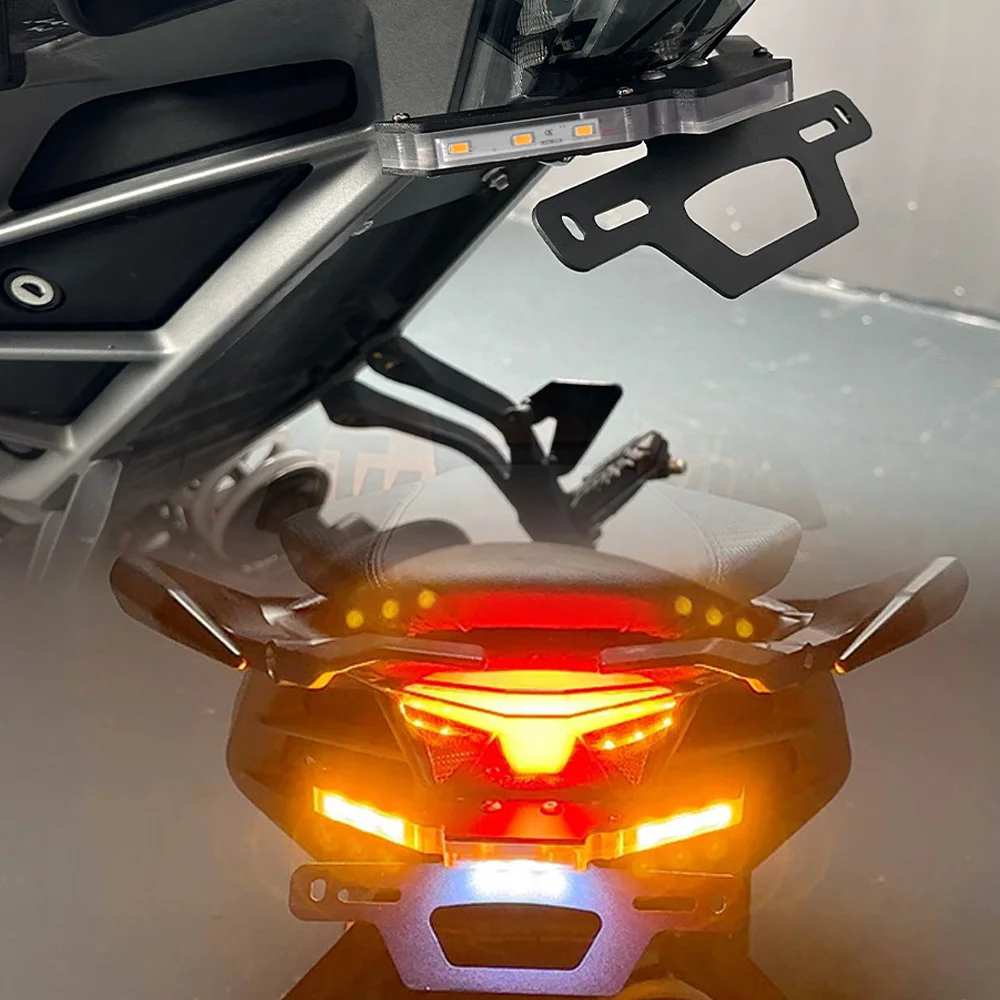 

Держатель номерного знака на заднее крыло для KTM 390 250 125 Duke 2024-2025 с LED-поворотниками и блоком светодиодных сигналов поворота