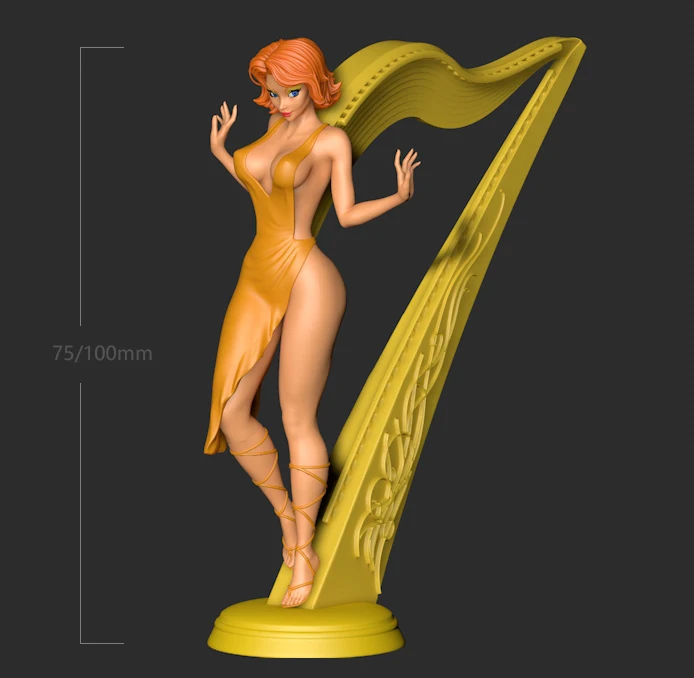 1/24 75mm 1/18 100mm Resin Model Kits Music Piano Girl Figurine Unpainted No Color RW-498
