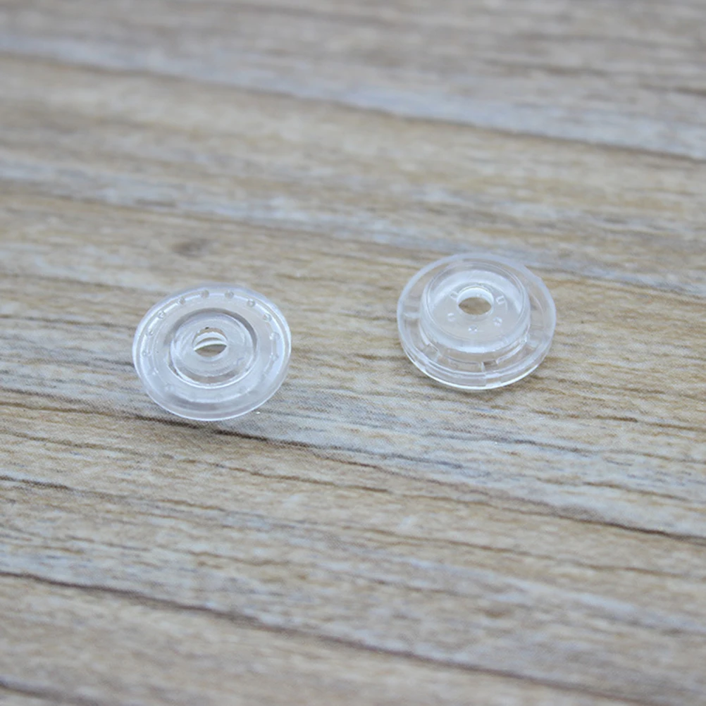

100 Sets Plastic Snap Buttons Resin Four Button Fastener Studs Clear Press Durable Easy Use Clothing Accessories Infant
