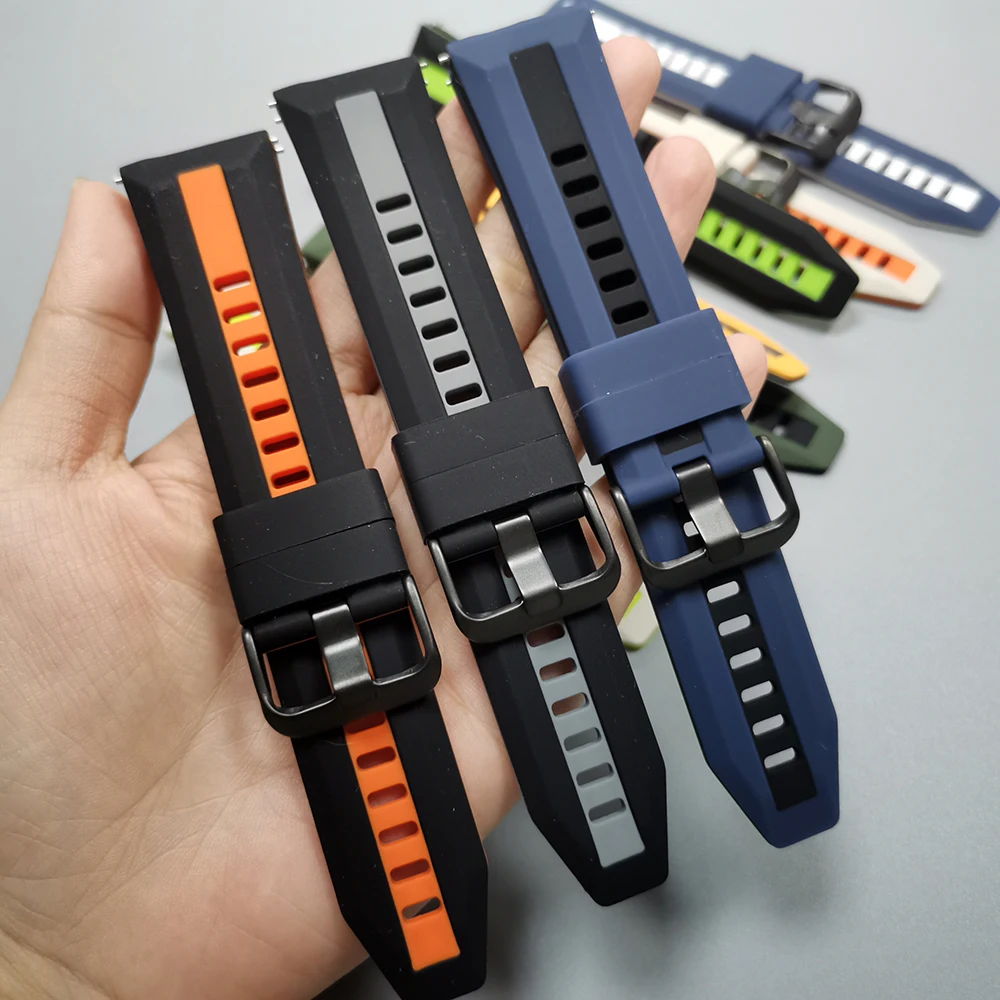 22 مللي متر حزام لساعة سامسونج جالاكسي 3 45 مللي متر/جير S3 استبدال أشرطة ساعات اليد لهواوي GT6 46 مللي متر Garmin Venu 3 2 سوار سيليكون #3