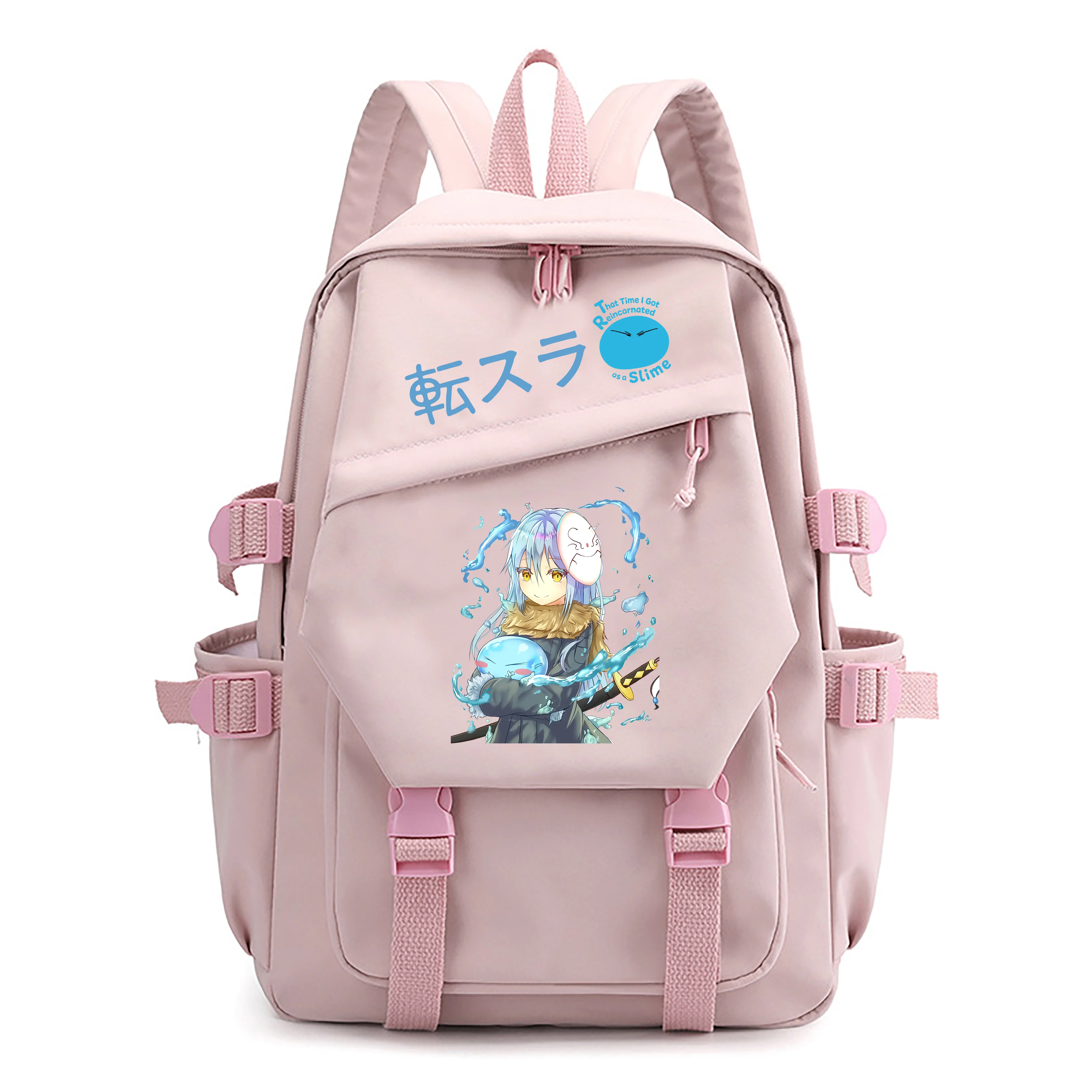 That Time I Got Reincarnated as a Slime Cartoon Travel Backpack Kawaii School Bags Nylon Anime Bookbag Women Laptop Bagpack