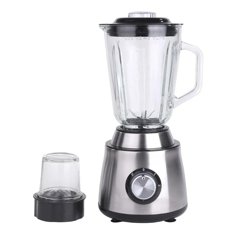 Glass Jar Fruit Electric Shake Blender Stainless Steel Blade Adjustable Speed Professional Juicer