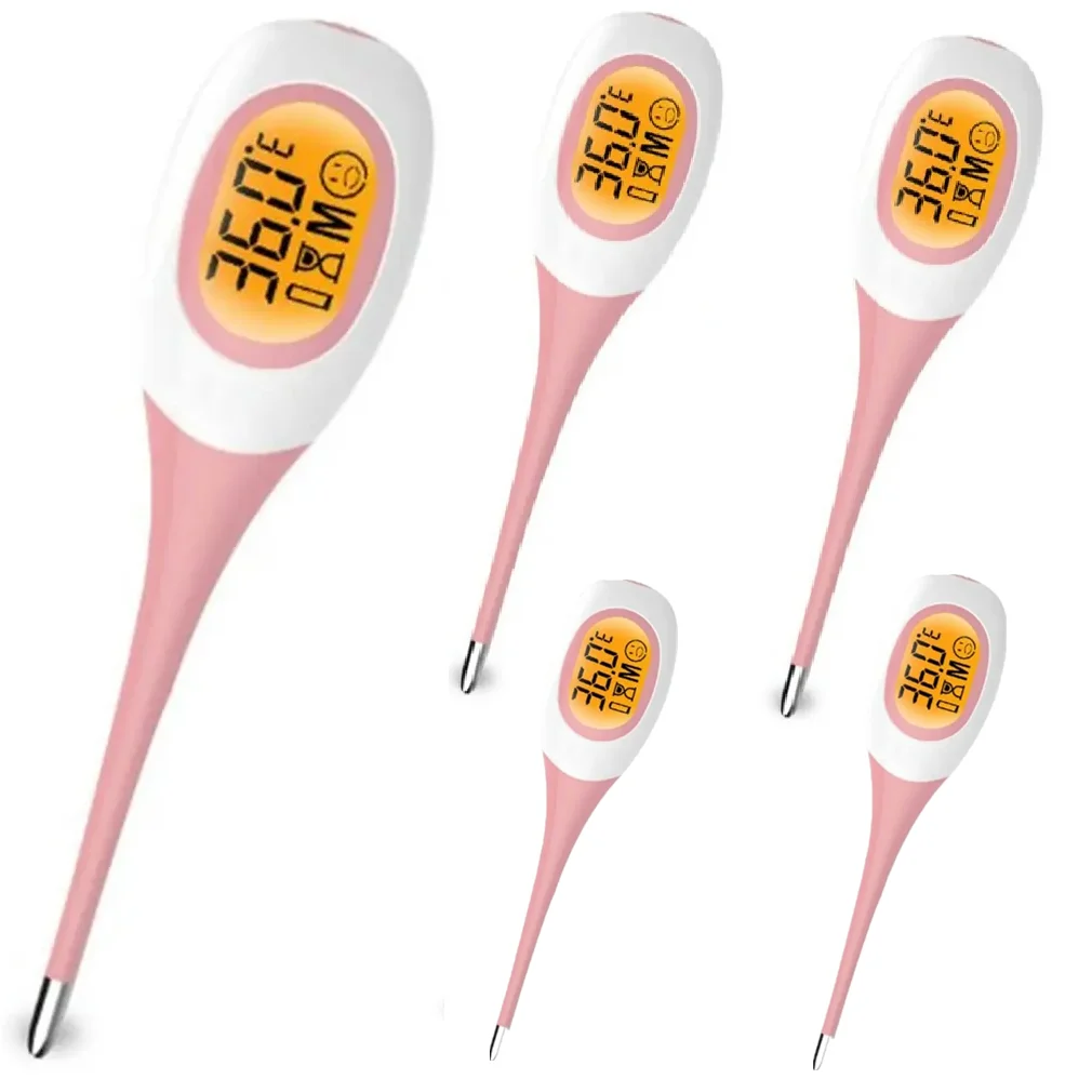 

5pcs Electronic Thermometer 8 Seconds Fast Measurement for Adults Children Soft Head Oral Cavity Armpit ℉/℃ Thermometer