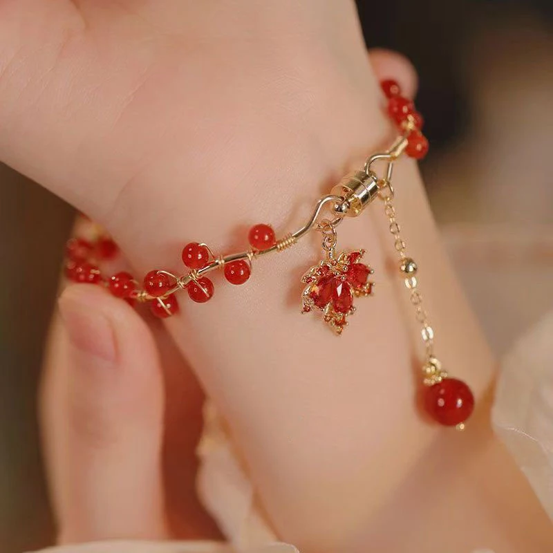 Cosplay Bracelet Women Chinese Style Retro Pendant Beads Bracelets Fashion Unique Exquisite Charm Bracelet Jewelry Accessories