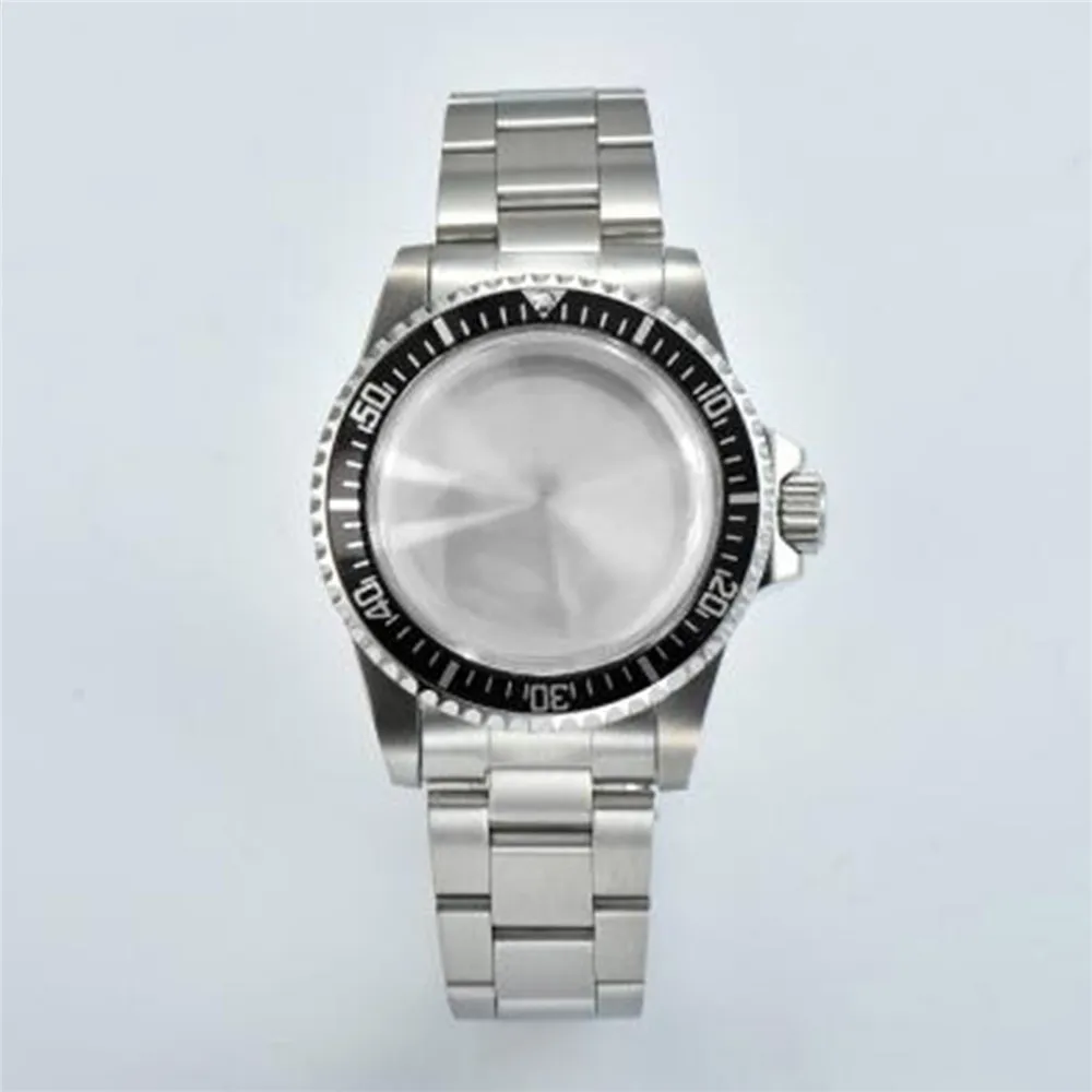 Retro 39,5mm Edelstahl Gehäuse Armband Set Meter super wasserdichtes Acryl Objektiv Uhrengehäuse passt für nh34 nh35 nh36 Uhrwerk