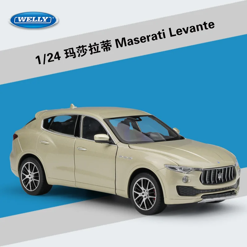 WELLY 1:24 Maserati Levante SUV Scale Diecast Alloy Model Car Toys For Metal Classic Car Toy For Children Gift B29