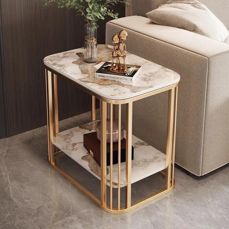 

movable sofa side table coffee table light luxury high-end sense super narrow bedside living room table corner small apartment