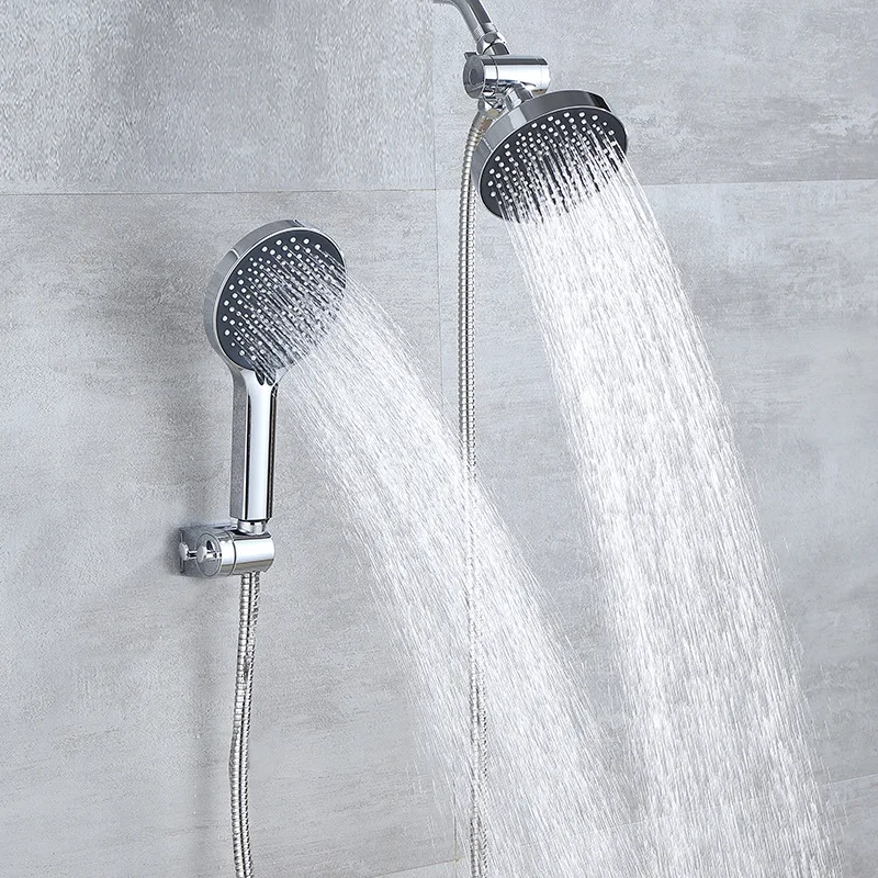 

Cross-border double shower 3 functions, hand spray adjustable base, American concealed high-pressure shower shower combination