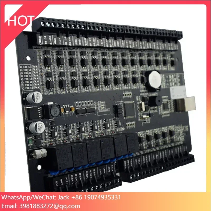 

TCP/IP four door access controller with fire alarm port and burglar alarm port and SDK free offered