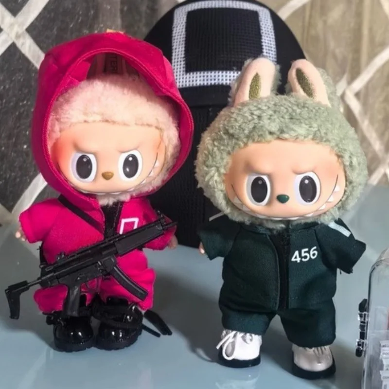 ラビュブ15 17cm グリーン カジュアル スポーツウェアセット 海鮮ゲームシリーズ 参加者衣装 ミニドール服 ファッションドールアクセサリー