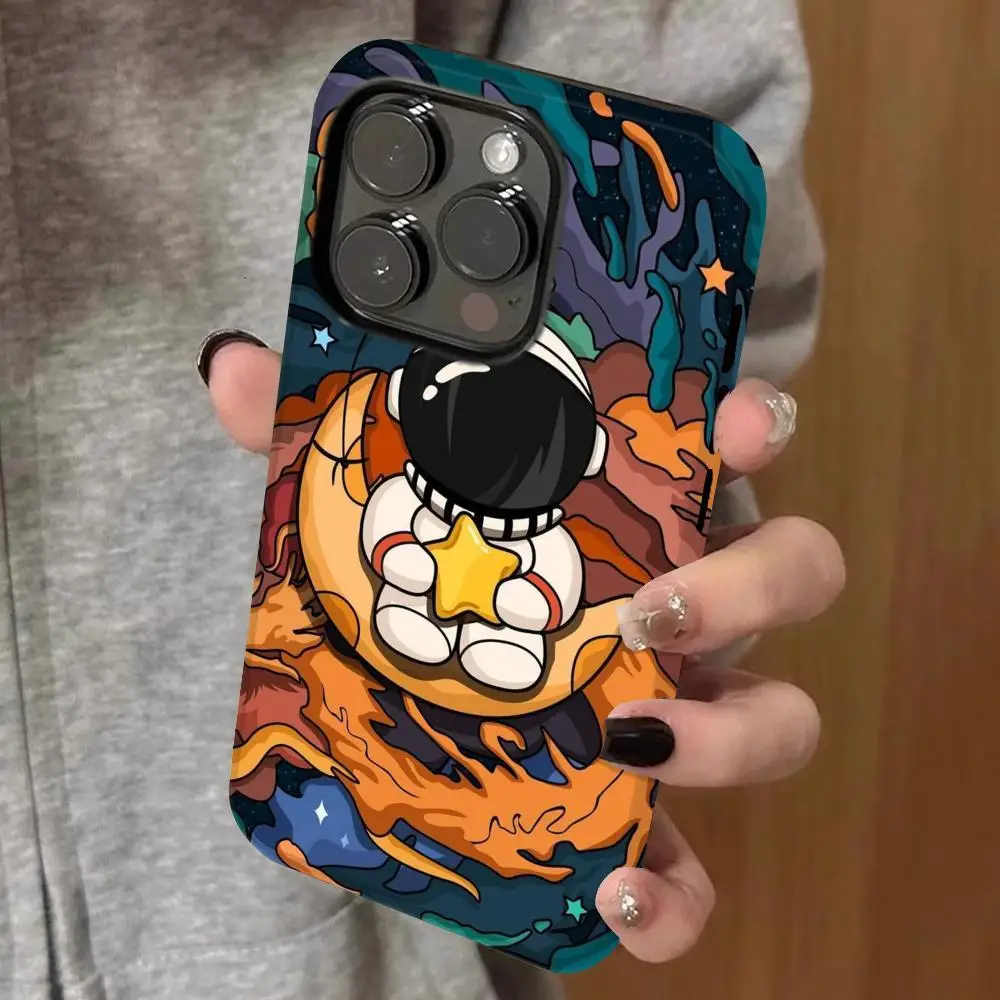 

Space Aesthetic Phone Case Double-layered 2-in-1 Film Case For IPhone 16 15 Promax 14 13 Pro 12 11 plus Samsung S25 24 23 Covers