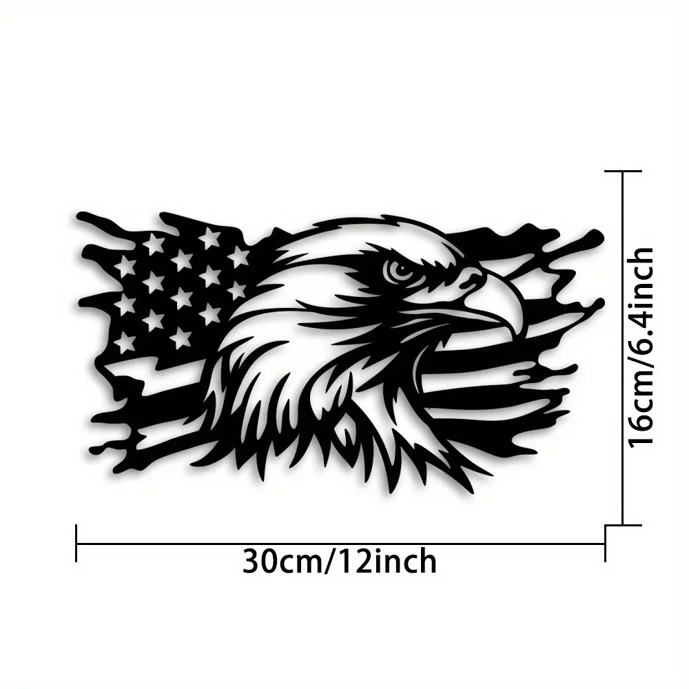 Patriotic American Flag Eagle Metal Wall Decor Versatile Wall Art for Independence Day, Christmas, Halloween, & Thanksgiving