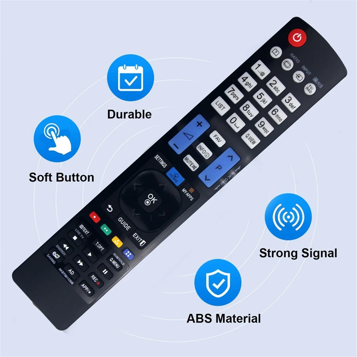 ABUOAKB73615306 Replace Remote for LG TV 55LD520C 26LD350 55LE5500 42LE5500 46LD550UB 52LD550 55LD650 55LD650UA 60LD550