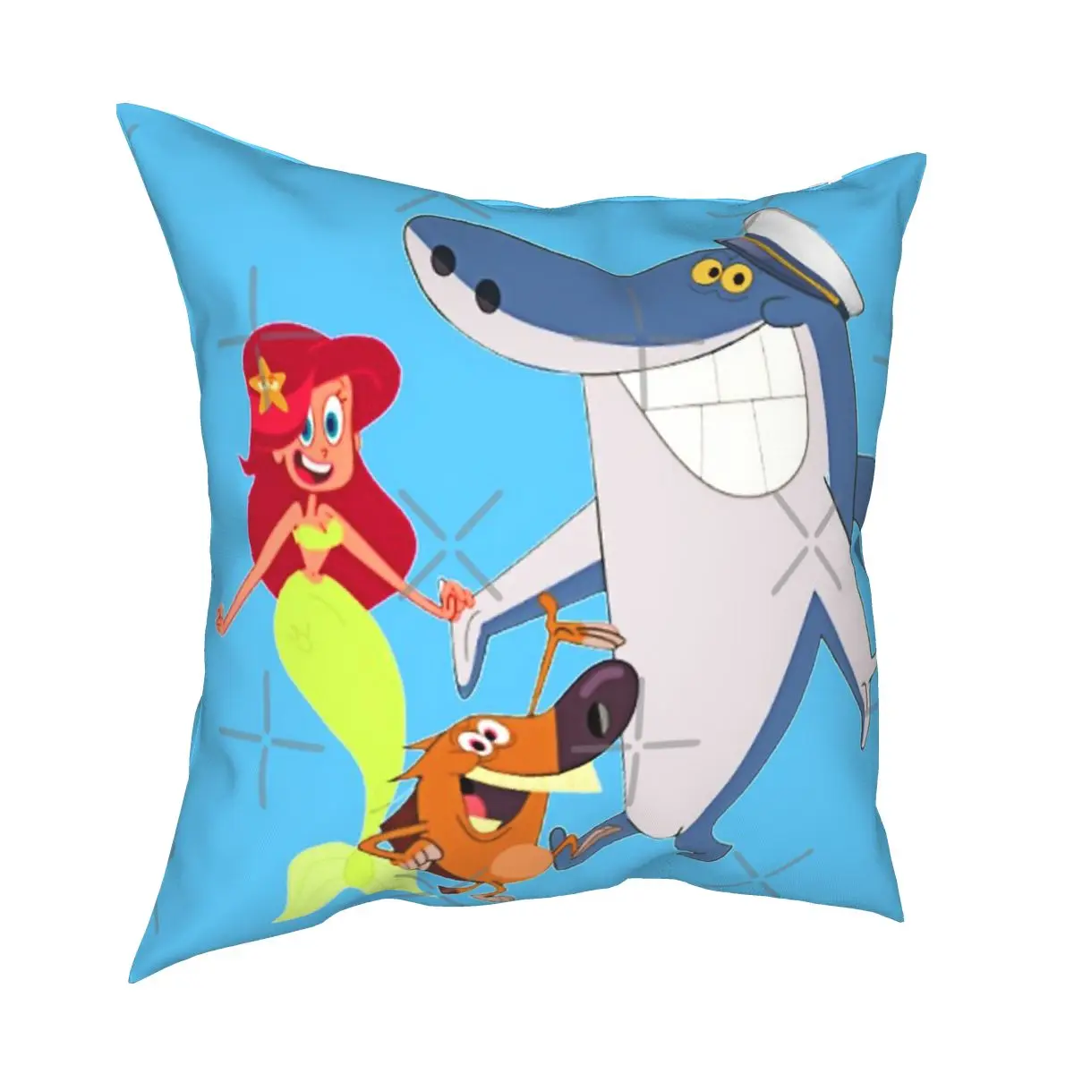 

Zig And Sharko Marina Mermaid Pillow Case Cover Cushion Silver Gray Sofa Cushions Cushions 45 X 45 CM