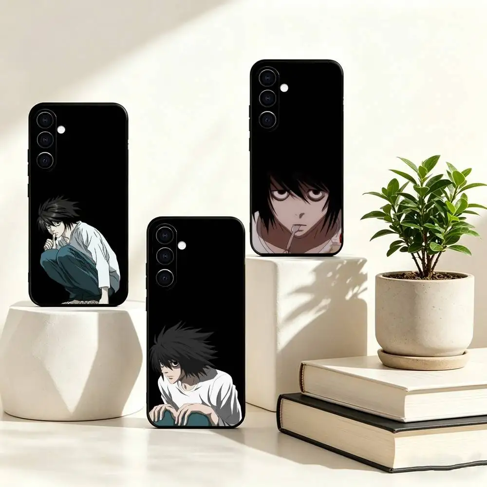 Anime Death Note L  Lawliet Phone Case Black Silicone Soft For Samsung Galaxy A73,A72,A71,A70,A53,A52,A51