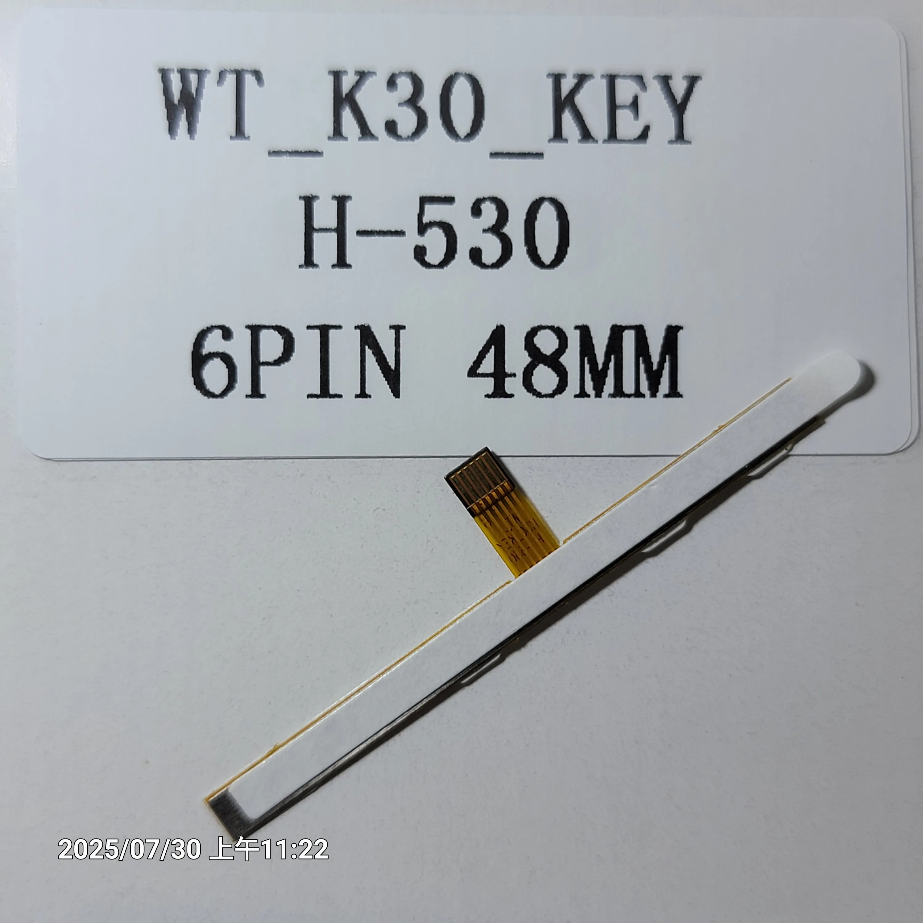P/N WT_K30_KEY H-530 6PIN 48MM قطع غيار الكمبيوتر اللوحي التبديل على إيقاف تشغيل زر حجم الطاقة كابل فليكس