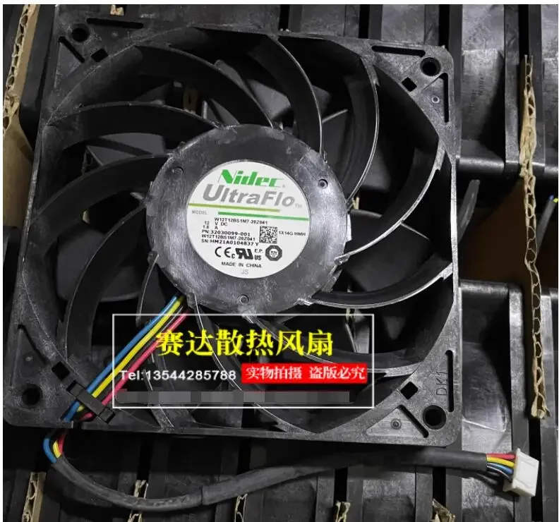 

Ltsf For Nidec W12T12BS1M7-20Z041 DC 12V 1.8A 120x120x25mm 4-Wire Server Cooling Fan 12cm