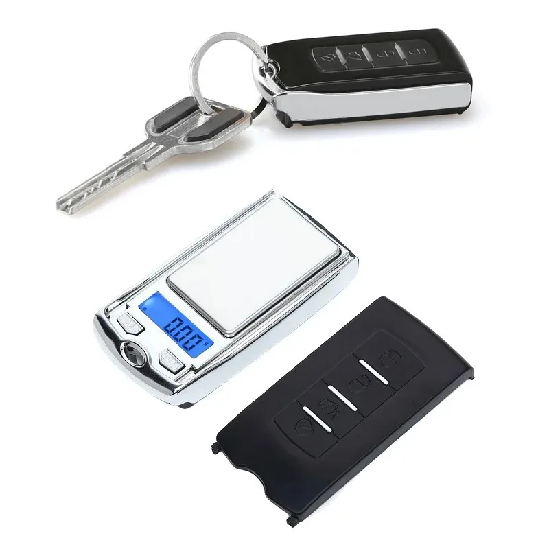 200g/100g 0.01g Precision Portable Car Key Shape Mini Digital Pocket Electronic Gram Scale with LCD Display