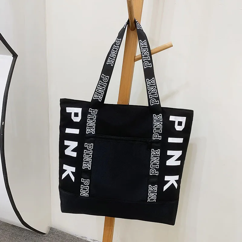 KPOP Leisure Trend Grote Capaciteit Tote Bag Letter Gedrukt Kleine Niche Minimalistische Schoudertas Mode Stijlvolle Handtas Fans Gift