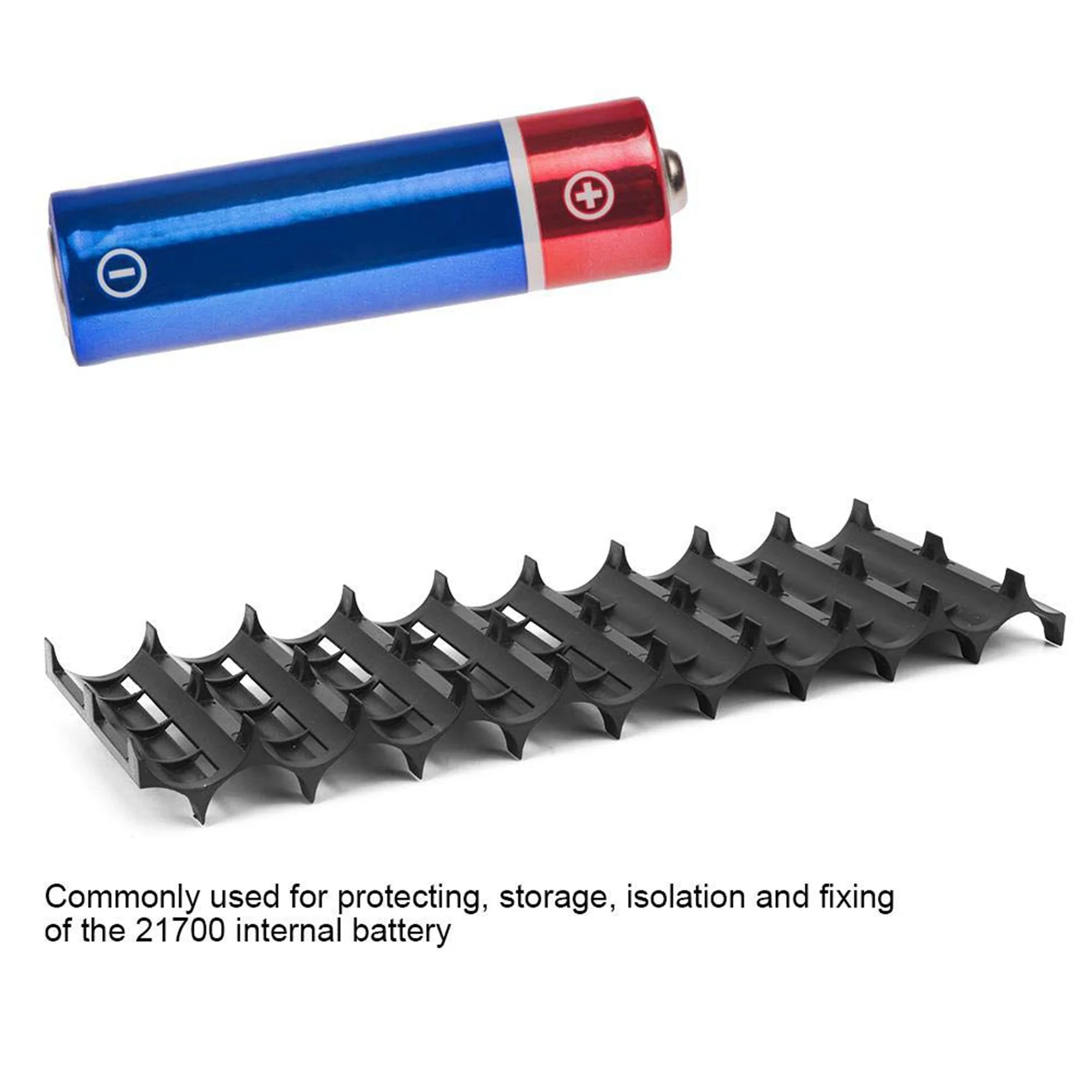 AA08-20Pcs ABS Resin 21700 Battery Spacer Protecting Holder Cylindrical Cell Storage Bracket