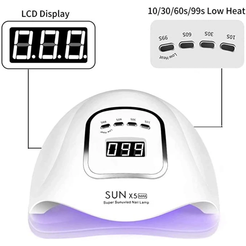 120W LED UV Nail Drying Lamp for Curing Gel Polish 45leds Professional Nail Dryer With Timer Auto Sensor Manicure Pedicure Tools