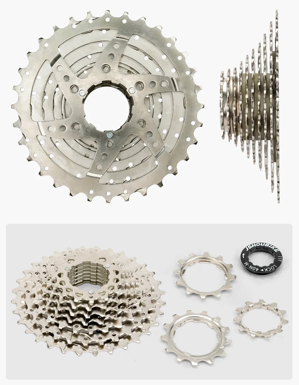 JSHOUBIKE MTB Fahrradkassette 10-Gang Freilauf 32T/36T/40T/42T/46T/50T Kraftsparend/Leichtgewichtig Für SHIMANO/SRAM – Detail 9