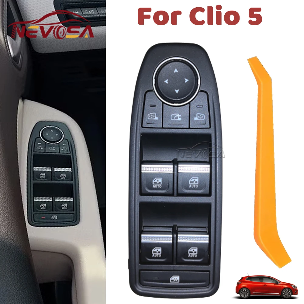 

254015831R для Renault Clio 5 Captur II 2019 2020 2021, переключатель управления стеклоподъемником, левый 25401-5831R 254107001R 254107080R