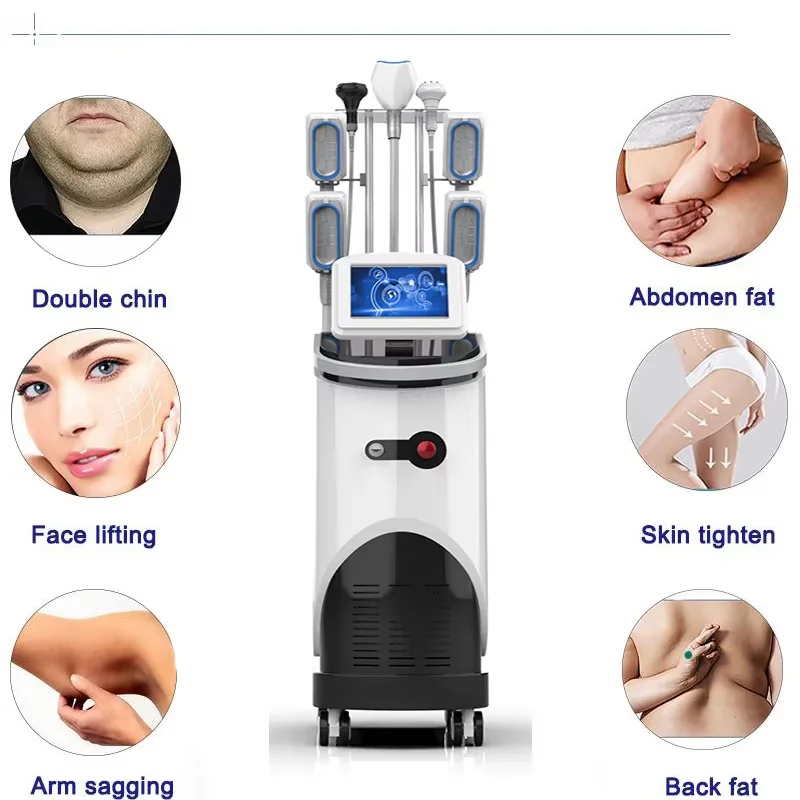 Appareil de cryolipolyse, 360 °   Appareil de cryolipolyse avec coupelles interchangeables, pour remodelage corporel et raffermissement de la peau, idéal pour salons et spas