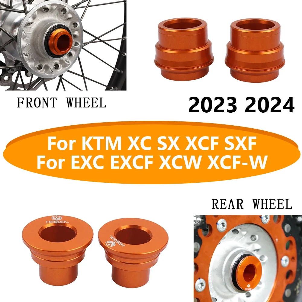 Front Rear Wheel Spacers Hub Collars For KTM EXC300 2024 EXC250 EXC-F 150 250 350 400 450 500 XCW XCF-W XC SX XCF SXF 2023 2024