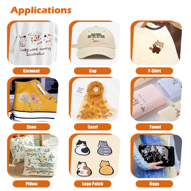 HONRAIN Multi Needles 6 Head Flat or Cap Embroidery Machine Computerized Easy to Operate