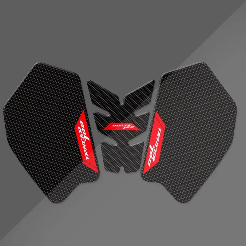 For TRACER 700 2020-2023 Fit Motorcycle Tank Pad Sticker Carbon Fiber Texture Transparent Anti-Scratch Decals