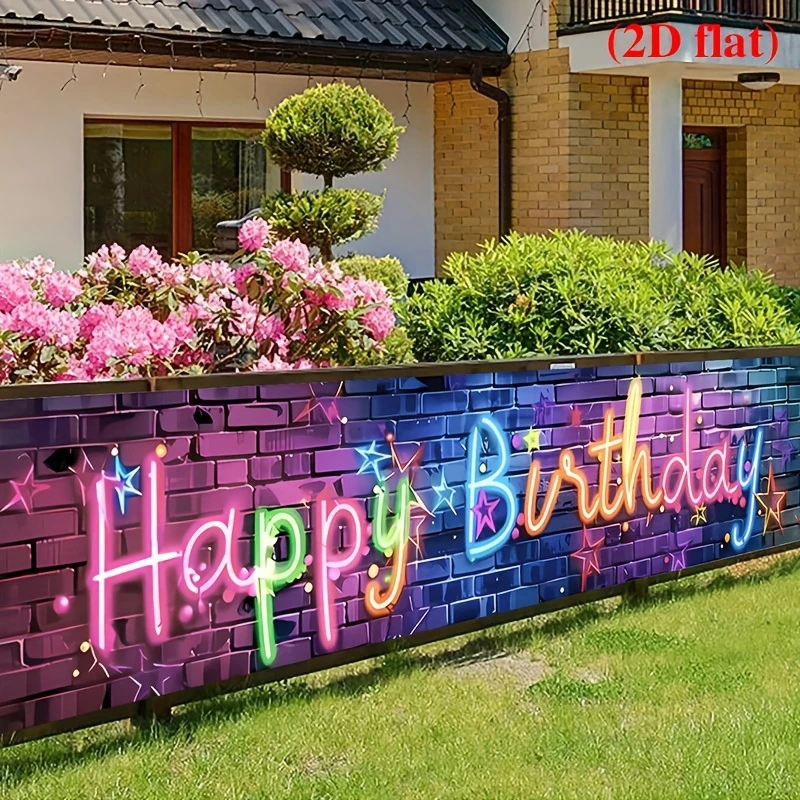 VIKAMA Neon Happy Birthday Ban - огляд і ціна Kids Outdoor Fence